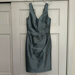 2 Sage Green Breezy Alfred Sung Bridesmaid Cocktail Length Dress